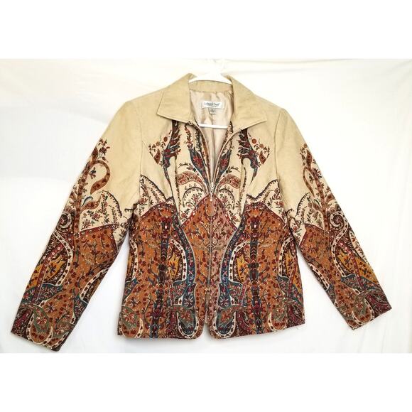 Vintage Coldwater Creek Cream and Red Blazer - Picture 1 of 11